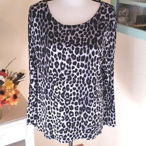 Mario Serrani Italy Animal Print Top